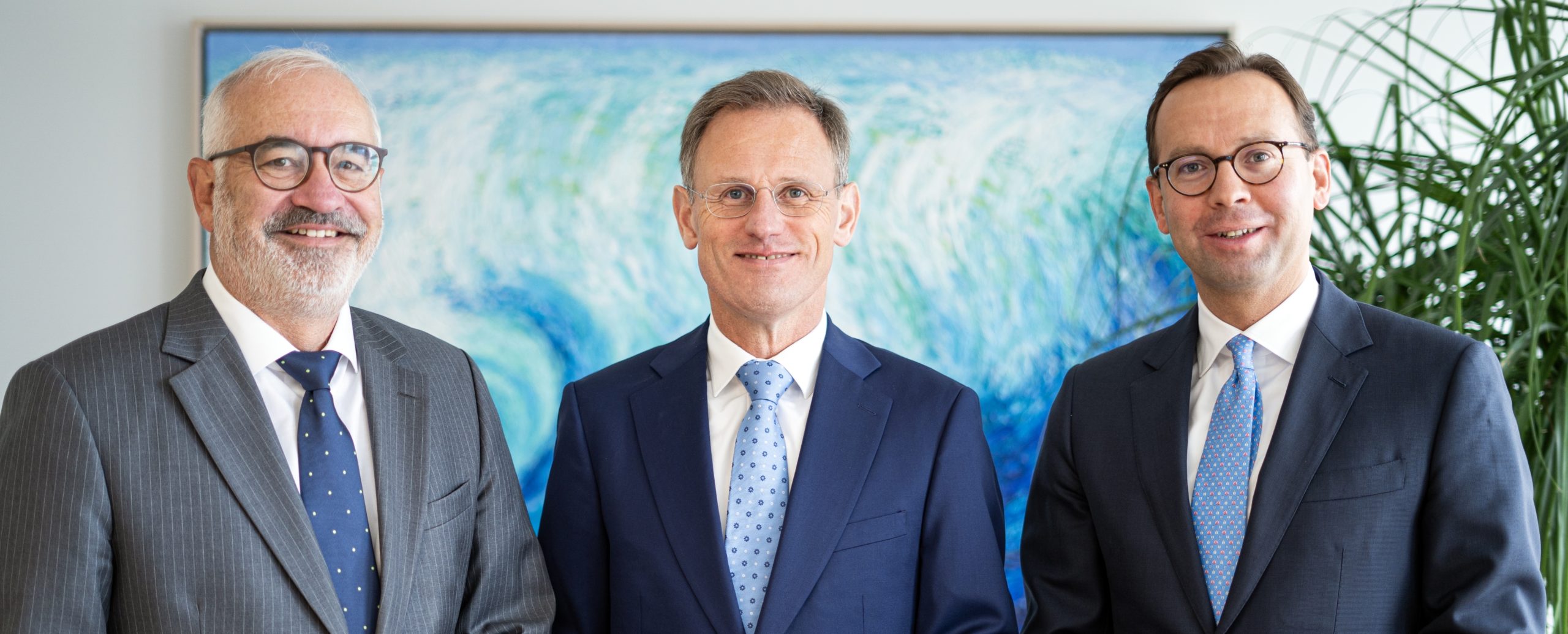 Foto der Notare Dr. Pünder, Dr. Wenz und Dr. Schüller zum Stabswechsel